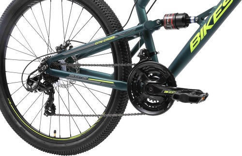 BIKESTAR-BIKESTAR VTT en aluminium, frein à disque, 21 vitesses Shimano, 27.5 pouces | Mountainbike tout suspension integral cadre 16.5 pouces | Vert-4