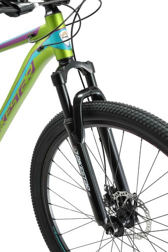 BIKESTAR-BIKESTAR VTT en aluminium, frein à disque, 21 vitesses Shimano, 29 pouces | Mountainbike cadre 17" pouces MTB suspension avant | Vert Beige-3