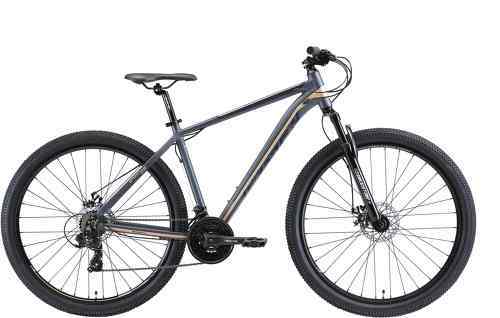 BIKESTAR-BIKESTAR VTT en aluminium, frein à disque, 21 vitesses Shimano, 29 pouces | Mountainbike cadre 19" pouces MTB suspension avant | Bleu Marron-1