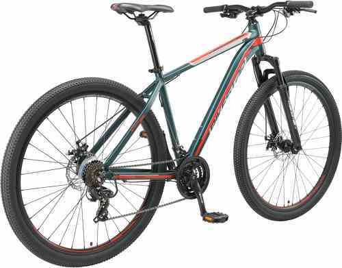 BIKESTAR-BIKESTAR VTT en aluminium, frein à disque, 21 vitesses Shimano, 29 pouces | Mountainbike cadre 19" pouces MTB suspension avant | Bleu Marron-2