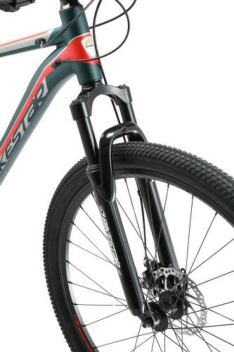 BIKESTAR-BIKESTAR VTT en aluminium, frein à disque, 21 vitesses Shimano, 29 pouces | Mountainbike cadre 19" pouces MTB suspension avant | Bleu Marron-3