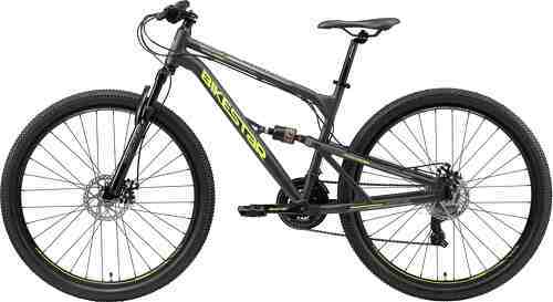 BIKESTAR-BIKESTAR VTT en aluminium, frein à disque, 21 vitesses Shimano, 29 pouces | Mountainbike tout suspension integral cadre 17.5 pouces-2