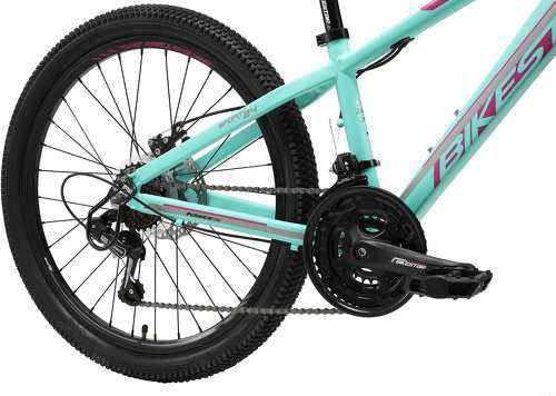 BIKESTAR-BIKESTAR VTT Vélo tout terrain 24" pour enfants de 10 - 13 ans | Bicyclette cadre 12.5 pouces 21 vitesses Shimano, hardtail, Freins Disc | Turquoise-3