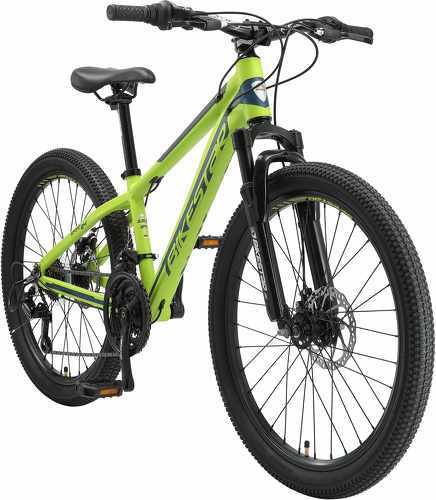 BIKESTAR-BIKESTAR VTT Vélo tout terrain 24" pour enfants de 10 - 13 ans | Bicyclette cadre 12.5 pouces 21 vitesses Shimano, hardtail, Freins Disc | Vert-image-1
