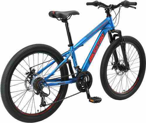 BIKESTAR-BIKESTAR VTT Vélo tout terrain 24" pour enfants de 8 - 12 ans | Bicyclette cadre 13 pouces 21 vitesses Shimano, hardtail, Freins Disc | Menthe-2