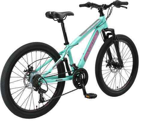 BIKESTAR-BIKESTAR VTT Vélo tout terrain 24" pour enfants de 8 - 12 ans | Bicyclette cadre 13 pouces 21 vitesses Shimano, hardtail, Freins Disc | Menthe-2