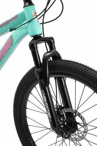 BIKESTAR-BIKESTAR VTT Vélo tout terrain 24" pour enfants de 8 - 12 ans | Bicyclette cadre 13 pouces 21 vitesses Shimano, hardtail, Freins Disc | Menthe-4