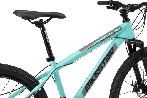 BIKESTAR-BIKESTAR VTT Vélo tout terrain, frein à disque, 21 vitesses Shimano, 26 pouces | Mountainbike suspension avant cadre 15 pouces | Menthe-4