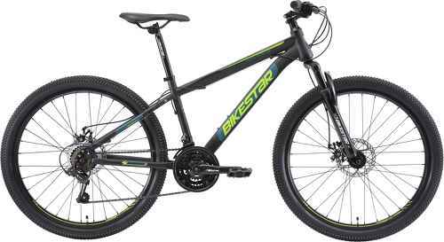 BIKESTAR-BIKESTAR VTT Vélo tout terrain, frein à disque, 21 vitesses Shimano, 26 pouces | Mountainbike suspension avant cadre 15 pouces | Menthe-1