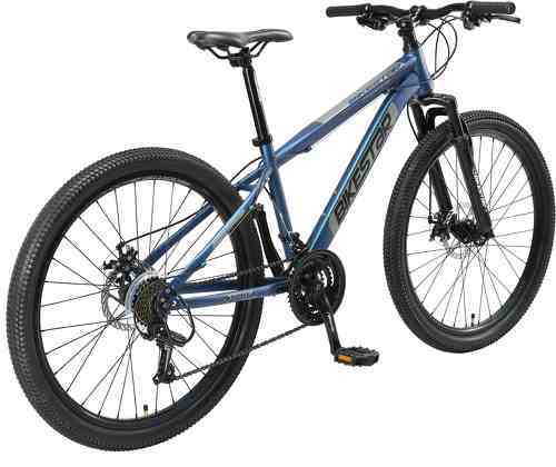 BIKESTAR-BIKESTAR VTT Vélo tout terrain, frein à disque, 21 vitesses Shimano, 26 pouces | Mountainbike tout suspendu integral cadre 15 pouces | Menthe-2