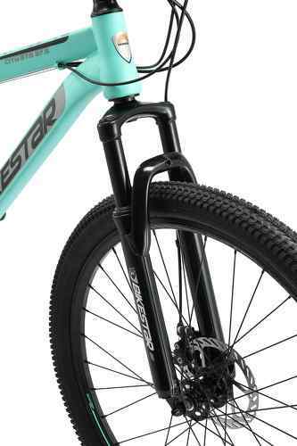 BIKESTAR-BIKESTAR VTT Vélo tout terrain, frein à disque, 21 vitesses Shimano, 27.5 pouces | Mountainbike suspension avant cadre 17 pouces | Menthe-3