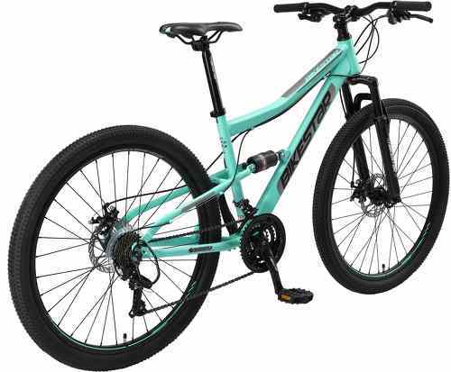 BIKESTAR-BIKESTAR VTT Vélo tout terrain, frein à disque, 21 vitesses Shimano, 27.5 pouces | Mountainbike tout suspendu integral cadre 17 pouces | Menthe-2