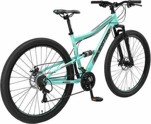 BIKESTAR-BIKESTAR VTT Vélo tout terrain, frein à disque, 21 vitesses Shimano, 29 pouces | Mountainbike tout suspendu integral cadre 19 pouces | Menthe-2