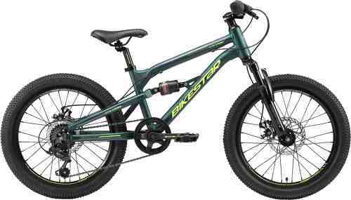 BIKESTAR-BIKESTAR VTT Vélo tout terrain tout suspendu pour enfants de 6 ans | Bicyclette 20 pouces 7 vitesses Shimano, Freins Disque | Vert foncé-1