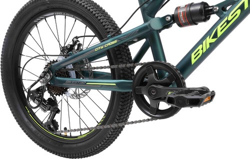 BIKESTAR-BIKESTAR VTT Vélo tout terrain tout suspendu pour enfants de 6 ans | Bicyclette 20 pouces 7 vitesses Shimano, Freins Disque | Vert foncé-3