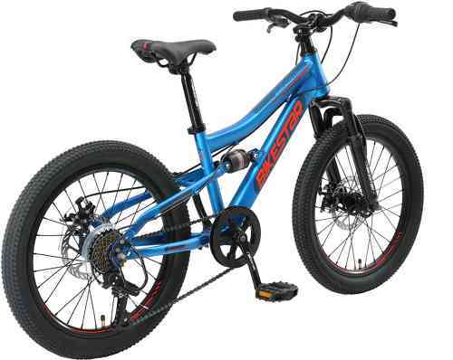 BIKESTAR-BIKESTAR VTT Vélo tout terrain tout suspendu pour enfants de 6 ans | Bicyclette 20 pouces, cadre 11", 7 vitesses Shimano, Freins Disque | Menthe-2