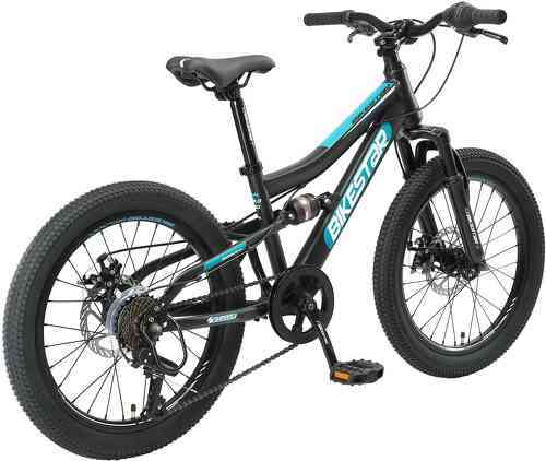 BIKESTAR-BIKESTAR VTT Vélo tout terrain tout suspendu pour enfants de 6 ans | Bicyclette 20 pouces, cadre 11", 7 vitesses Shimano, Freins Disque | Menthe-2