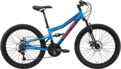 BIKESTAR-BIKESTAR VTT Vélo tout terrain tout suspendu pour enfants de 8 ans | Bicyclette 24 pouces, cadre 13", 7 vitesses Shimano, Freins Disque-1
