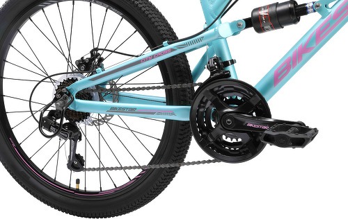 BIKESTAR-BIKESTAR VTT Vélo tout terrain tout suspendu pour enfants de 9 ans | Bicyclette 24 pouces 21 vitesses Shimano, Freins Disque | Vert-3