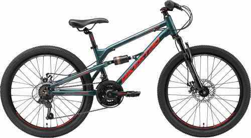 BIKESTAR-BIKESTAR VTT Vélo tout terrain tout suspendu pour enfants de 9 ans | Bicyclette 24 pouces 21 vitesses Shimano, Freins Disque | Vert-1