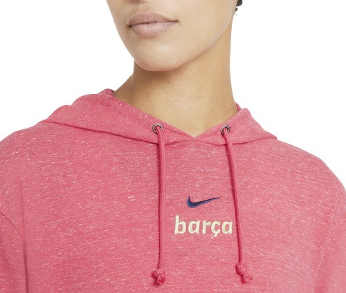 NIKE-Sweat à capuche Barça Vintage Rose Femme-3