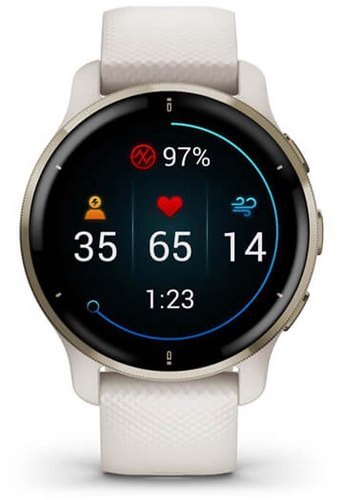 GARMIN-GARMIN Venu 2 Plus - Montre de sport connectée - Ivoire Cream Gold-4