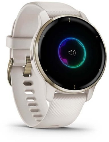 GARMIN-GARMIN Venu 2 Plus - Montre de sport connectée - Ivoire Cream Gold-2