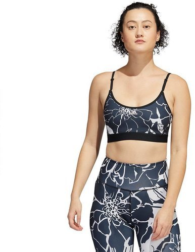 adidas Performance-Brassière imprimé floral maintien léger-4
