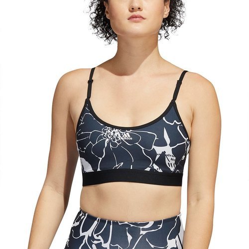 adidas Performance-Brassière imprimé floral maintien léger-2