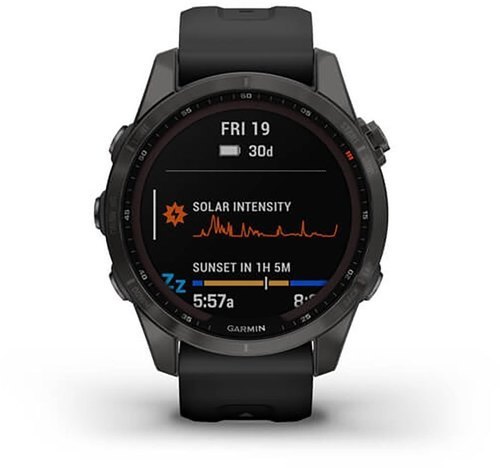 GARMIN-Garmin Fenix 7S Sapphire Solar Titanium Carbon-2