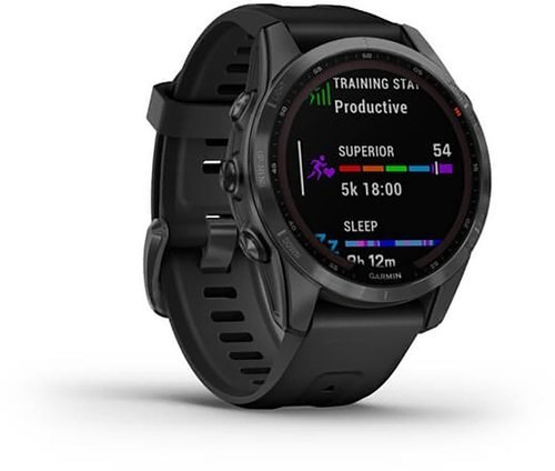 GARMIN-Fenix 7S Solar Gray avec bracelet noir-3