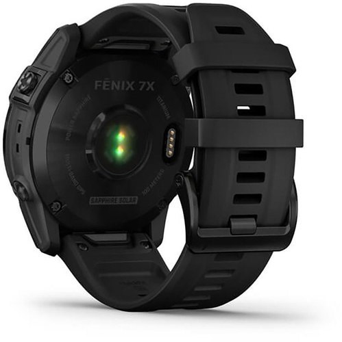 GARMIN-Fénix 7X Sapphire Solar Titane avec revêtement Black DLC et bracelet noir-1