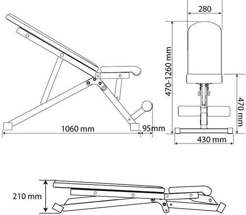 K-Sport GmbH-banc de musculation réglable + curler les jambes + pliable - KSSL062-3