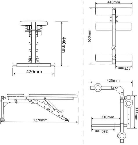 K-Sport GmbH-Kit d'entraînement: banc de musculation + curler pour les jambes - KSSL104-2