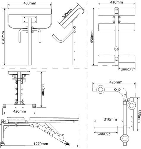 K-Sport GmbH-Poste de musculation avec banc de musculation / pupitre de curl + leg curler - KSSL101-4