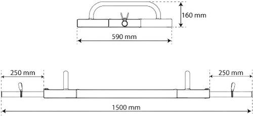K-Sport GmbH-Trapbar/Hex Bar - Barre d'haltère hexagonale 150cm - G010-4