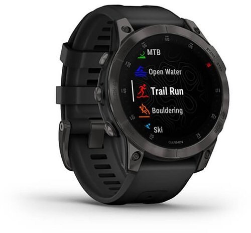 GARMIN-Epix 2 Sapphire Titane Carbon Gray DLC avec bracelet noir - 47mm-2