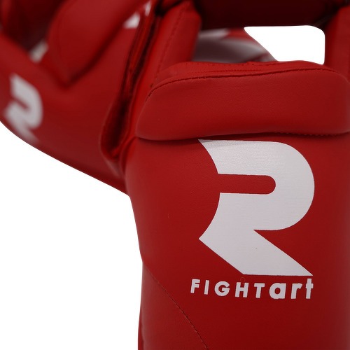 Fightart-Protège-pied de karaté - entraînement et compétition - Modèle rouge-2