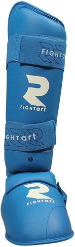 Fightart-Protège-tibia et pied de karaté - entraînement et compétition - Modèle bleu-1