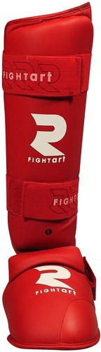 Fightart-Protège-tibia et pied de karaté - entraînement et compétition - Modèle rouge-image-1
