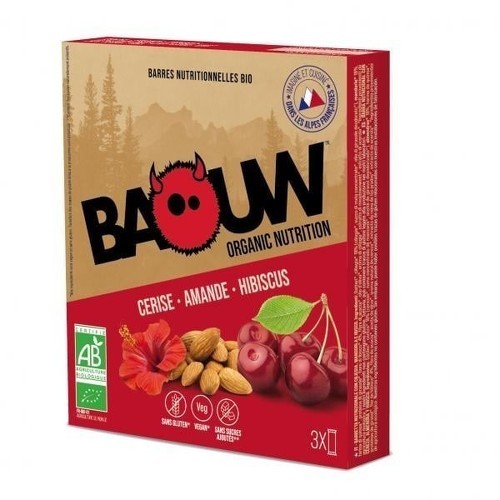 BAOUW-BAOUW Barres Énergétiques (Pack x3) BIO Cerise - Amande - Hibiscus-image-1