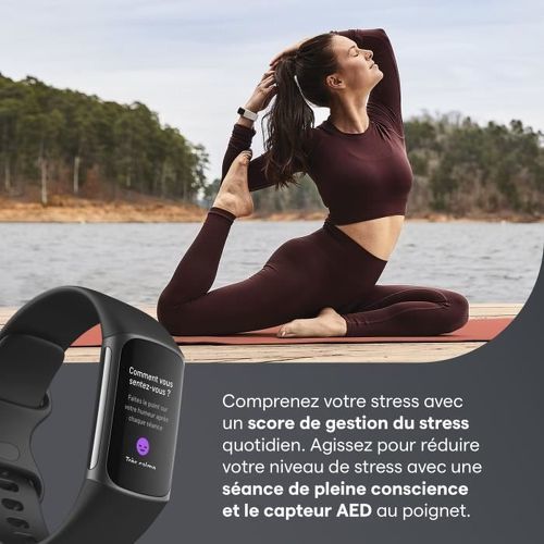 Fitbit-FITBIT Charge 5 - Bracelet d'activité - 6 mois d'abonnement a Premium - Noir-3