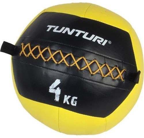 TUNTURI-TUNTURI Balle murale wall ball crossfit 4kg jaune-image-1