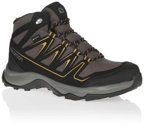 SALOMON-SALOMON Chaussures de randonnée Onis Mid GTX - Homme - Kaki et jaune-0