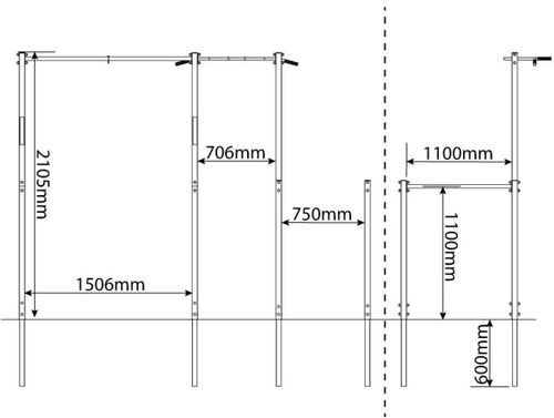K-Sport GmbH-STATION EXTÉRIEURE AVEC MONKEY BAR POUR TRACTIONS + BARRES PARALLÈLES - KSOZ005-4