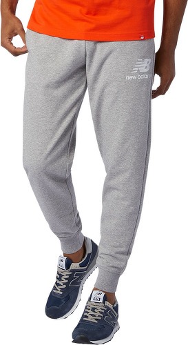 NEW BALANCE-Pantalon de jogging New Balance Essentials Stacked Logo gris clair/blanc-image-1