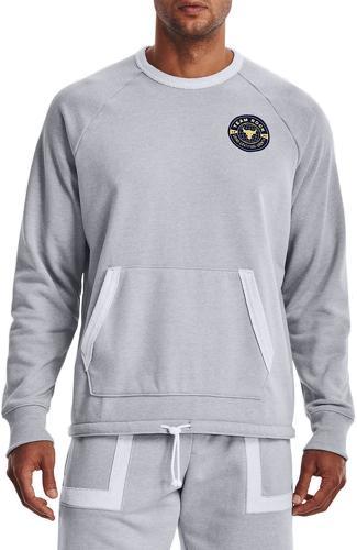 UNDER ARMOUR-Under Armour Project Rock Hvywght Terry Crew-Gry - Sweat de fitness-0
