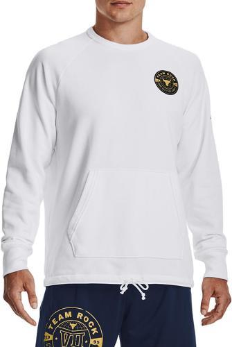 UNDER ARMOUR-Under Armour Project Rock Hvywght Terry Crew-Wht - Sweat de fitness-0