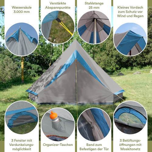 Skandika-Skandika Tipii Ii 8 Personnes - Tente de randonnée/camping-4