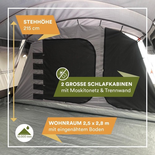 Skandika-Skandika Tente Tunnel Hurricane 12 Protect - Tente de randonnée/camping-2
